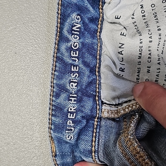 American Eagle next level stretch size 4 super high rise button fly jeggings - Picture 7 of 8